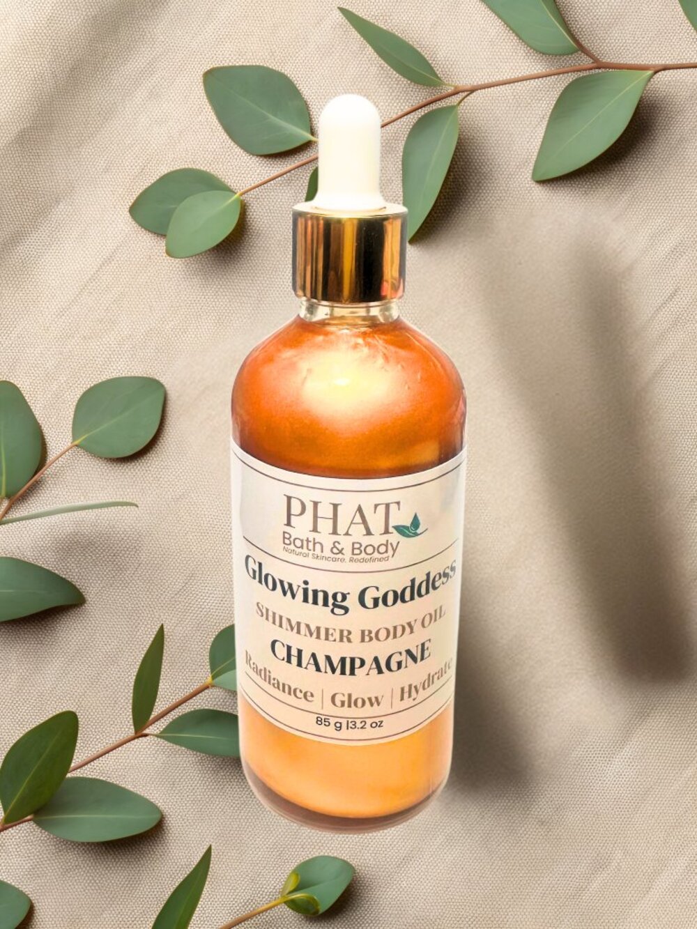 Phat Bath & Body Champagne Glowing Goddess Shimmer Body Oil